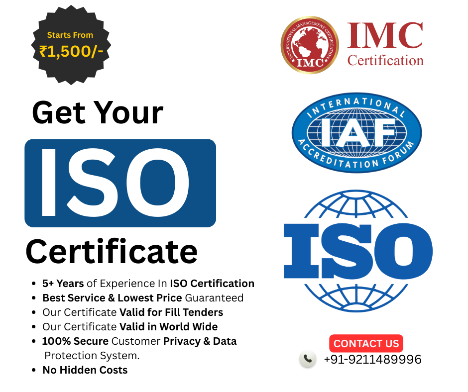 ISO 9001 Certificate Rs.1500